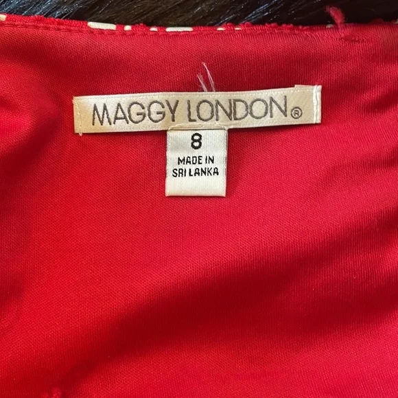 Maggy London Red Eyelet Dress - Picture 5 of 6